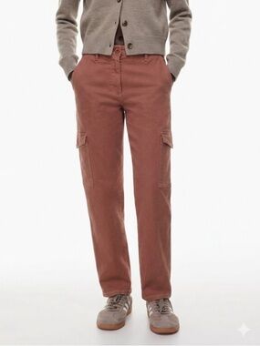 Wilfred Free Modern Cargo Pants Size 8 Terracotta Tan/Brown Utility